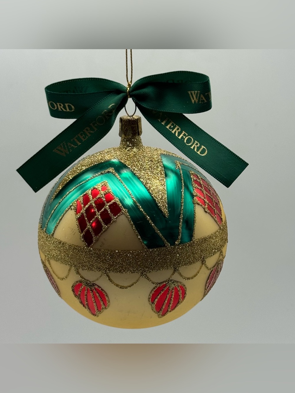 Waterford Holiday Heirlooms Handcrafted Glass Ornament Vintage